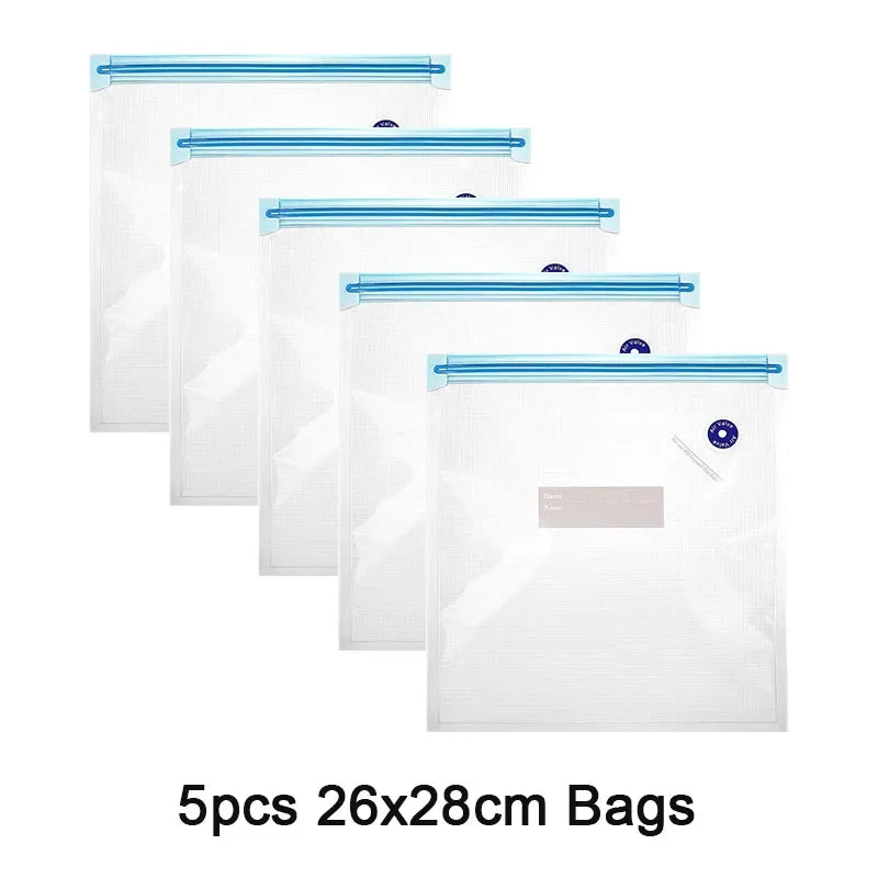 Saco De Armazenamento De Alimentos A Vácuo Reutilizável, Selador De Vácuo De Alimentos, Sous Vide Bags, USB Recarregável, Bomba de ar a vácuo portátil