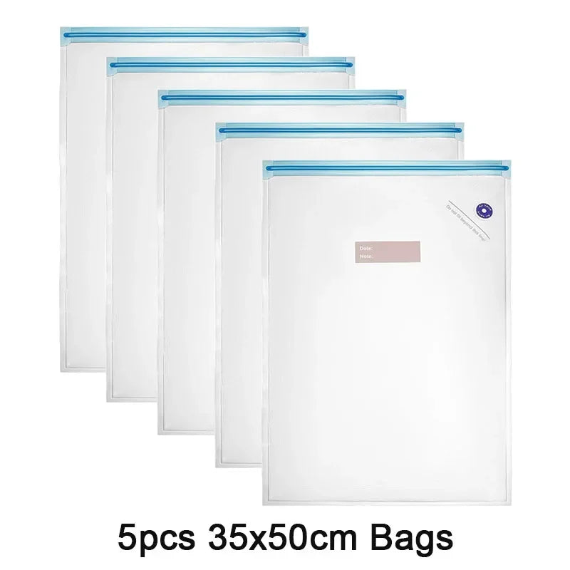 Saco De Armazenamento De Alimentos A Vácuo Reutilizável, Selador De Vácuo De Alimentos, Sous Vide Bags, USB Recarregável, Bomba de ar a vácuo portátil