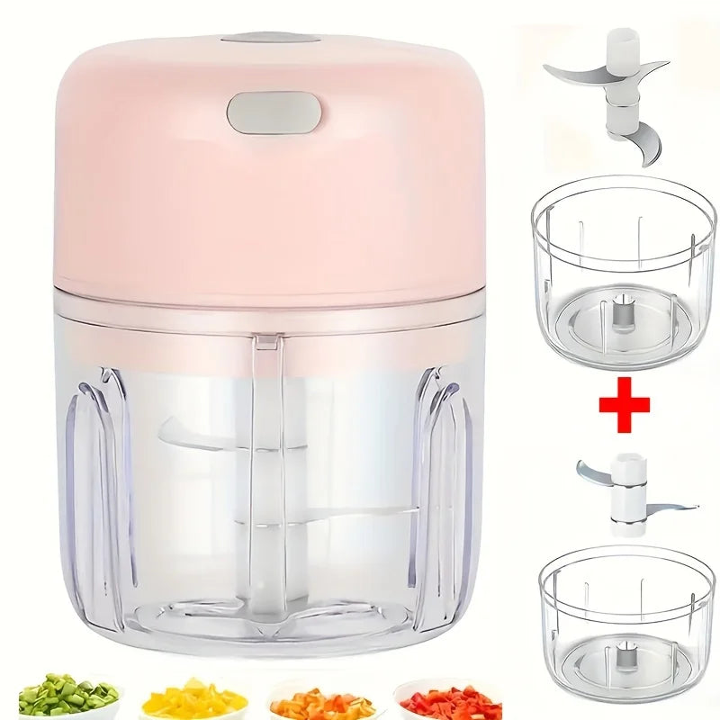 Processador de alimentos USB elétrico portátil, Alho Masher, Triturador Chopper, Gadgets de cozinha, 100 ml, 250ml