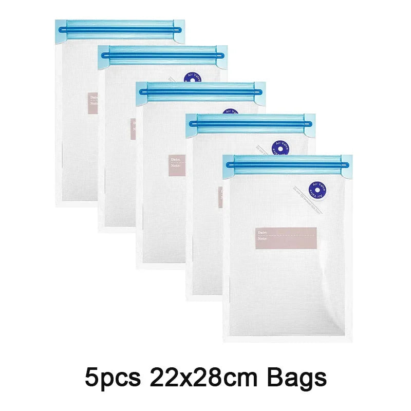 Saco De Armazenamento De Alimentos A Vácuo Reutilizável, Selador De Vácuo De Alimentos, Sous Vide Bags, USB Recarregável, Bomba de ar a vácuo portátil